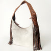 ADBG803 American Darling Handcrafted Cowhide Hobo Bag Tooled Leather Fringe Shoulder Bag