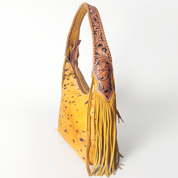 ADBG803 American Darling Handcrafted Cowhide Hobo Bag Tooled Leather Fringe Shoulder Bag