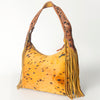ADBG803 American Darling Handcrafted Cowhide Hobo Bag Tooled Leather Fringe Shoulder Bag