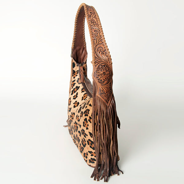 ADBG803 American Darling Handcrafted Cowhide Hobo Bag Tooled Leather Fringe Shoulder Bag