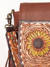 ADBGA163 American Darling Hand Tooled Floral Carved Genuine Leather Messenger