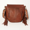 ADBGA163 American Darling Hand Tooled Floral Carved Genuine Leather Messenger