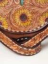 ADBGA163 American Darling Hand Tooled Floral Carved Genuine Leather Messenger