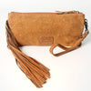 ADBG344 American Darling Hand Tooled Leather WristletBag
