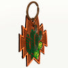 LC-ADKR186 Hand Tooled Carved Genuine Leather Keyring