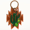 LC-ADKR186 Hand Tooled Carved Genuine Leather Keyring