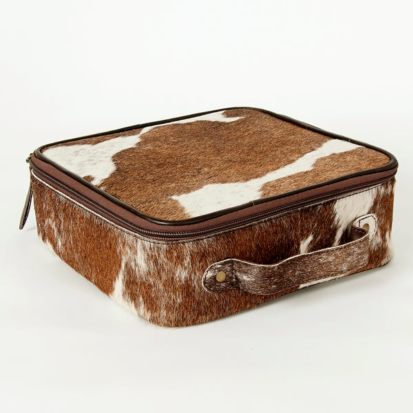 ADBGA225 American Darling Hair on Hide Makeup Bag Western Leather Travel Case