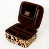 ADBGA226 American Darling Leopard Print Cowhide Makeup Bag Travel Organizer