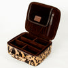ADBGA226 American Darling Leopard Print Cowhide Makeup Bag Travel Organizer