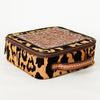 ADBGA227 American Darling Leopard Cowhide Tooled Leather Whipstitched Jewelry Case
