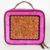 ADBGA233 American Darling Hand Tooled Floral Carved Hair-On Cowhide Jewelry Case