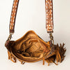 ADBGA234 American Darling Hand Tooled Hair-On Cowhide Large Cross body Bag Fringe