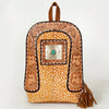 ADBGA235 American Darling Hair-On Cowhide Backpack Hand Tooled Floral Carved
