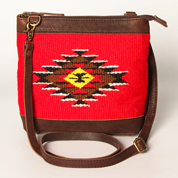 ADBGA236 American Darling Kilim & Leather Crossbody Bag - Western Saddle Purse