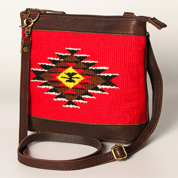 ADBGA236 American Darling Kilim & Leather Crossbody Bag - Western Saddle Purse