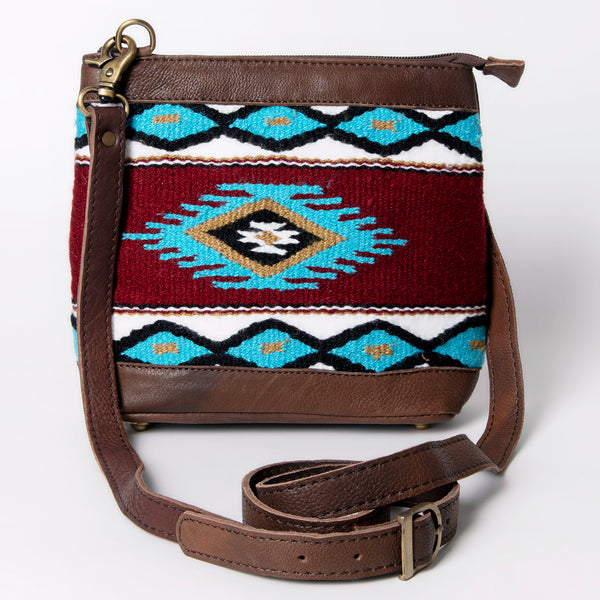 ADBGA236 American Darling Kilim & Leather Crossbody Bag - Western Saddle Purse