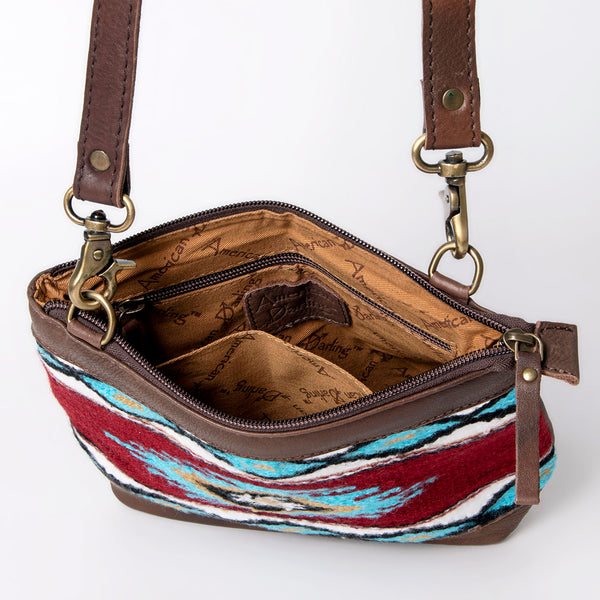 ADBGA236 American Darling Kilim & Leather Crossbody Bag - Western Saddle Purse