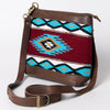 ADBGA236 American Darling Kilim & Leather Crossbody Bag - Western Saddle Purse