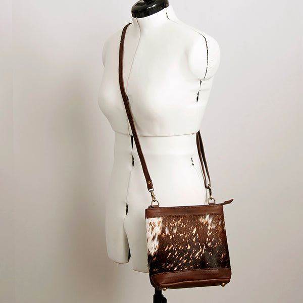 ADBGA236 American Darling Hair-On Cowhide Large Cross body Bag Genuine Leather