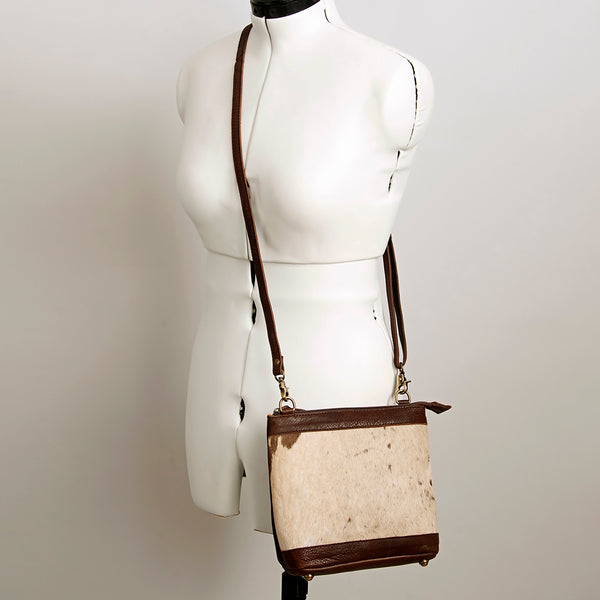 ADBGA236 American Darling Hair-On Cowhide Large Cross body Bag Genuine Leather