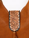 ADBGA237A American Darling Hand Tooled Genuine Leather Hobo Bag Floral Carved