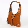 ADBGA237A American Darling Hand Tooled Genuine Leather Hobo Bag Floral Carved
