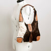ADBGA237 American Darling Cowhide Patchwork & Tooled Leather Hobo Shoulder Bag Tassel Accent