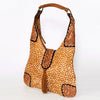 ADBGA237 American Darling Cowhide Patchwork & Tooled Leather Hobo Shoulder Bag Tassel Accent