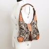 ADBGA237 American Darling Cowhide Patchwork & Tooled Leather Hobo Shoulder Bag Tassel Accent