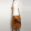 ADBGA240 American Darling Hair-On Cowhide Messenger Bag Genuine Leather Fringes