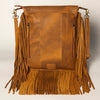 ADBGA240 American Darling Hair-On Cowhide Messenger Bag Genuine Leather Fringes
