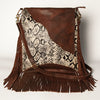 ADBGA240 American Darling Hair-On Cowhide Messenger Bag Genuine Leather Fringes