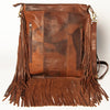 ADBGA240 American Darling Hair-On Cowhide Messenger Bag Genuine Leather Fringes