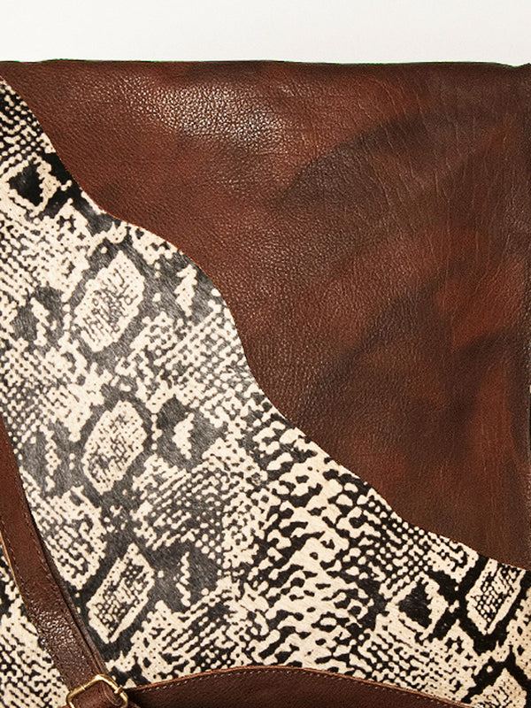 ADBGA240 American Darling Hair-On Cowhide Messenger Bag Genuine Leather Fringes