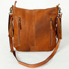 ADBGA241A American Darling Large Cross body Bag Hand Tooled Genuine Leather Fringes