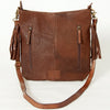 ADBGA241B American Darling Large Cross body Bag Hair-On Cowhide Hand Tooled Genuine Leather