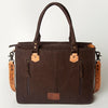 ADBG230 American Darling Western Leather Tote Bag - Hand Tooled Floral Carved Damascus Purse