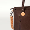 ADBG230 American Darling Western Leather Tote Bag - Hand Tooled Floral Carved Damascus Purse
