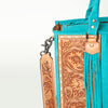 ADBG230 American Darling Western Leather Tote Bag - Hand Tooled Floral Carved Damascus Purse