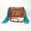 ADBG490 American Darling Handcrafted Fringed Hair-On Cowhide & Leather Western Envelop Bag
