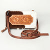 ADBG807 American Darling Hand Tooled Leather Small Cross body Bag with Hair-On Cowhide