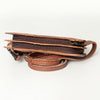 ADBG808 American Darling Western Genuine Leather & Cowhide Crossbody Bag - Small Floral Tooled Leather