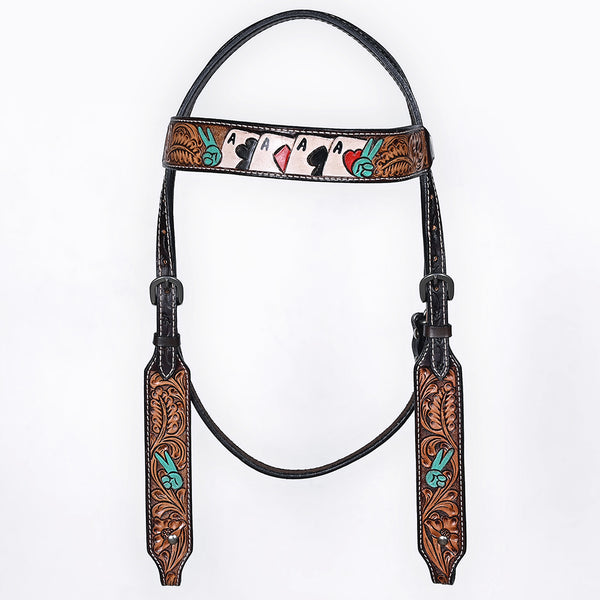 BER154-Western Leather Headstall