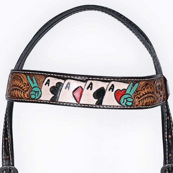 BER154-Western Leather Headstall