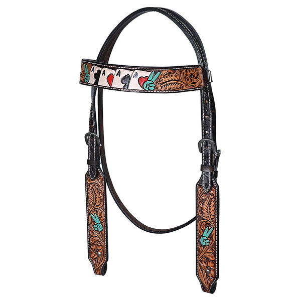 BER154-Western Leather Headstall
