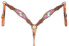 BER164-Western Leather Breast Collar