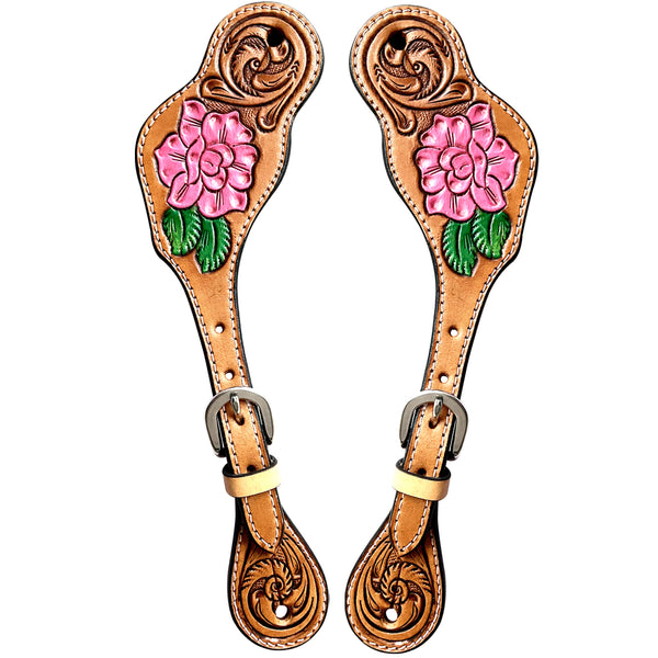 BER164-Western American Leather Spur Strap