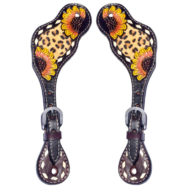 BER166-Western American Leather Spur Strap