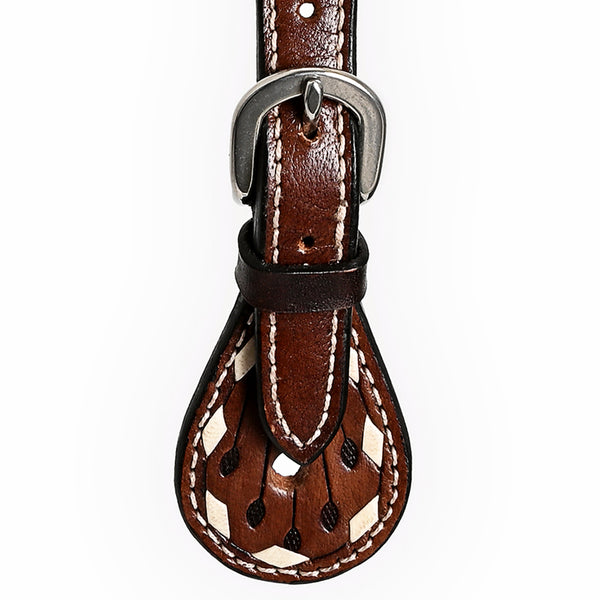 BER168-Western American Leather Spur Strap