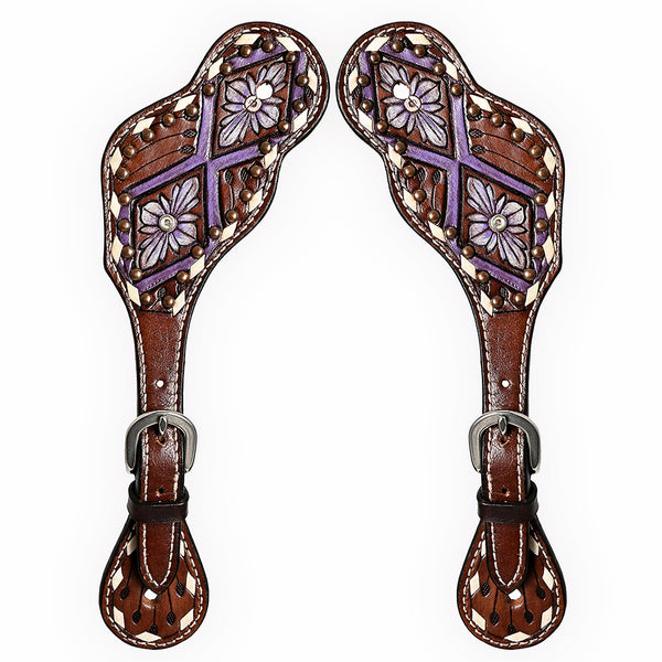 BER168-Western American Leather Spur Strap